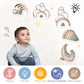 Mcgmitt Rainbow Stacking Toy, Silicone Rainbow Stacker For Todders, Montessori Nesting Blocks, Building Creative Color Shape Mat