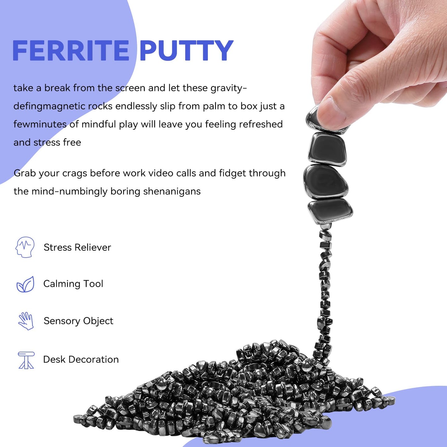 Magnetic Balls Fidget Toys Adults 600 Pcs Mini Magnetic With Four Big Magnetic Putty Desk Toys,Fidget Toys For Adults, Office De