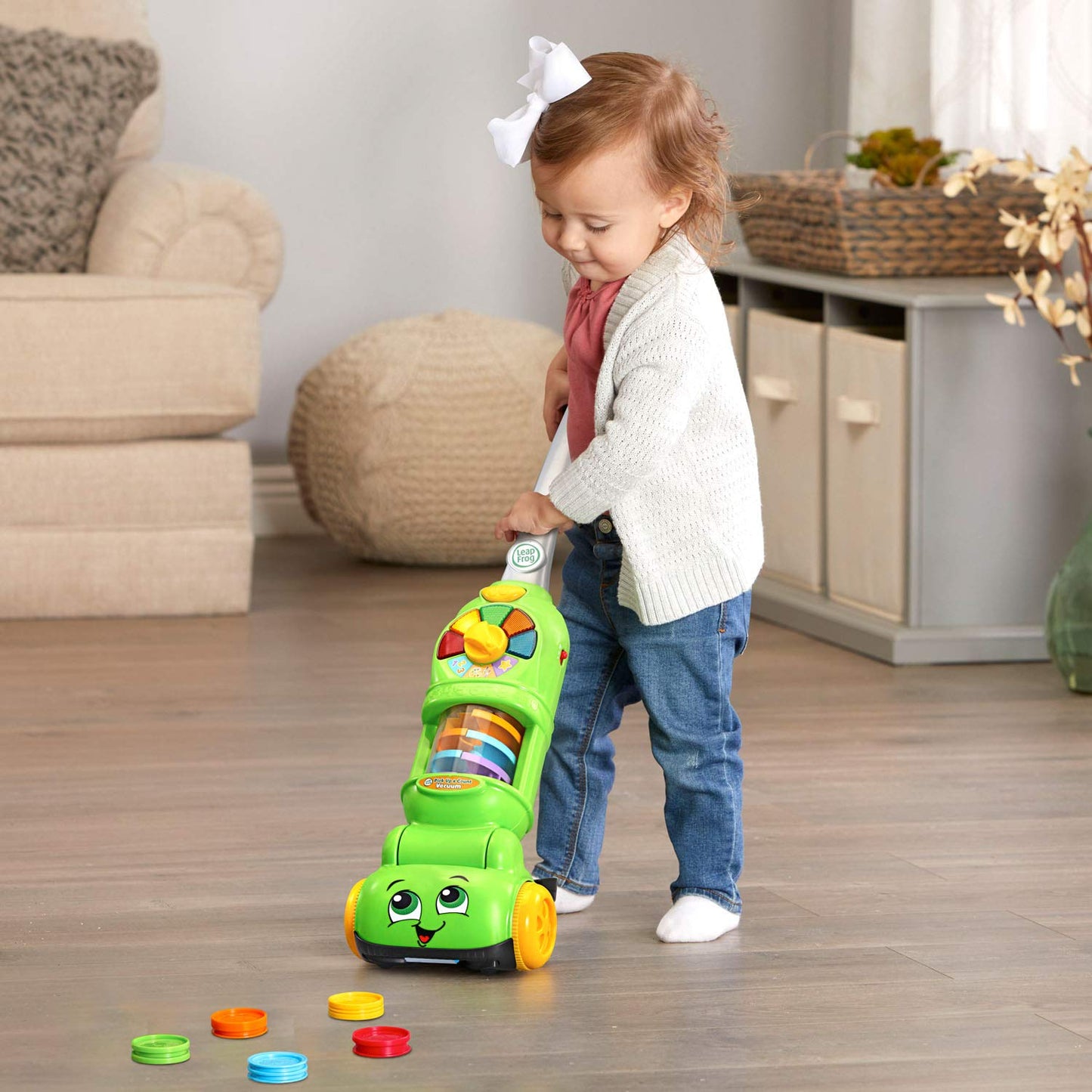 LeapFrog Pick Up and Count Vacuum Toy, Pink, Model 80-611050, Plastic Material
