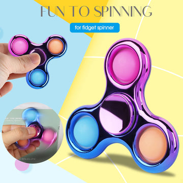 Figrol 3 Pack Pop Fidget Spinners For Party Favors|Hand Fidget Bulk Toys For Classroom Return Prizes|Sensory Fidget Toys For Teens Boys Girls|Easter Basket Stuffers Brithday Gifts Prizes