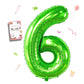Smlpuame 40 Inch Number Balloon 0-9 Green Large Number 6 Balloons,Digital Balloons For Birthday Party Celebration Decorations Su