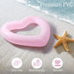 HeySplash Adult Heart Inflatable Pool Float - Large Pink Swim Ring for Bachelorette Party & Beach Fun