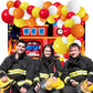 Red Yellow Orange White Balloon Garland Arch Kit, 127Pcs Orange Yellow Red White Balloons For Fire Truck Firefighter Birthday We
