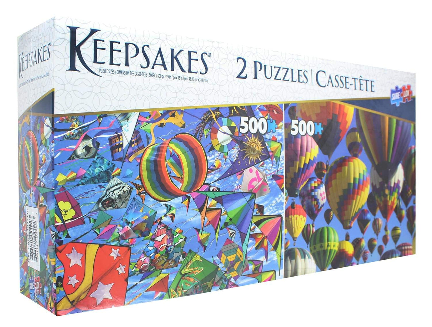 The Canadian Group Set Of 2 Keepsakes 500 Piece Jigsaw Puzzles | Hot Air Balloons/Kites