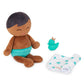 Lullababy - 14-Inch Washable Bath Baby Doll Boy - Soft Plush Body For Real Water Play - Blond Hair & Tub Accessories - Toddler B