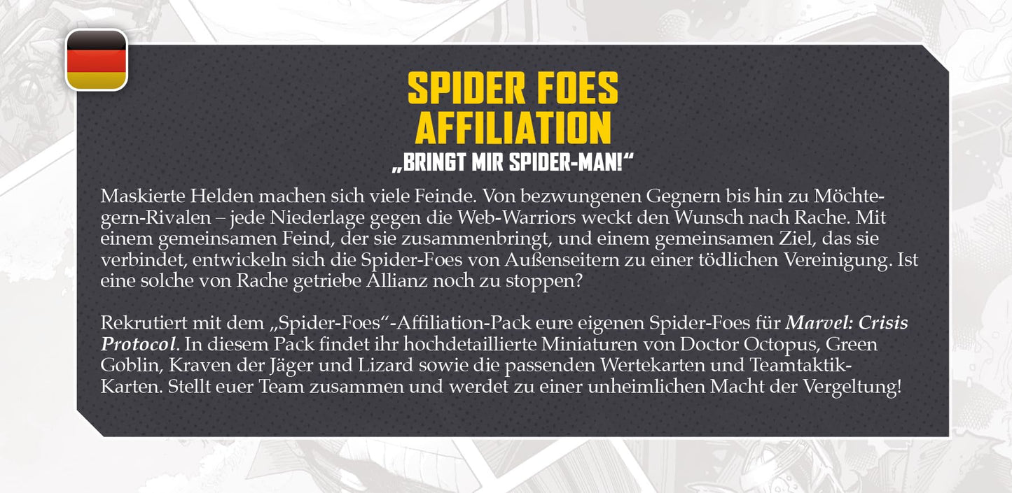 Atomic Mass Games Marvel: Crisis Protocol Spider-Foes Affiliation Pack - Unleash Sinister Villains On The Tabletop! Superhero St