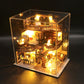 Kisoy Dollhouse Miniature with Furniture Kit  Handmade DIY House Model for Teens mature-themed Gift (Dream Building Pavilion)
