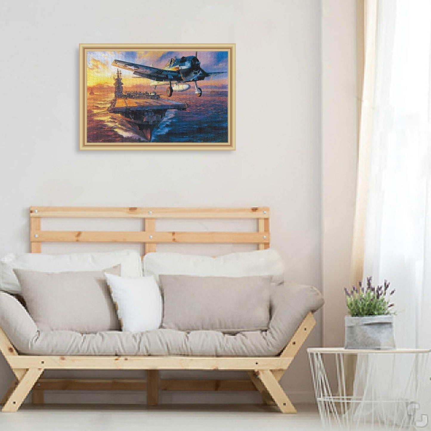 Jigsaw Puzzle 1000 Pieces - Military Warships And Fighter Plane Puzzles For Adults Teens - Relaxing Artwork Landscape Jigsaw Puzzle