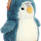 Aurora Pompom Penguin Plush Set Of 3: Pompom Dino, Pompom Dragon, And Pompom Unicorn, 7 Inches