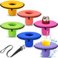 Honeydak 6 Pcs Neoprene Floating Drink Holder Floating Coaster Pool Drink Holder with Rope for Summer Water Tub Lake Boat Fun, M