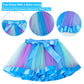 Miltrs Princess Poppy Dresses Costume Set Rainbow Tutu Dress For Girls Cosplay Halloween Outfits Birthday Party With Bag Wig