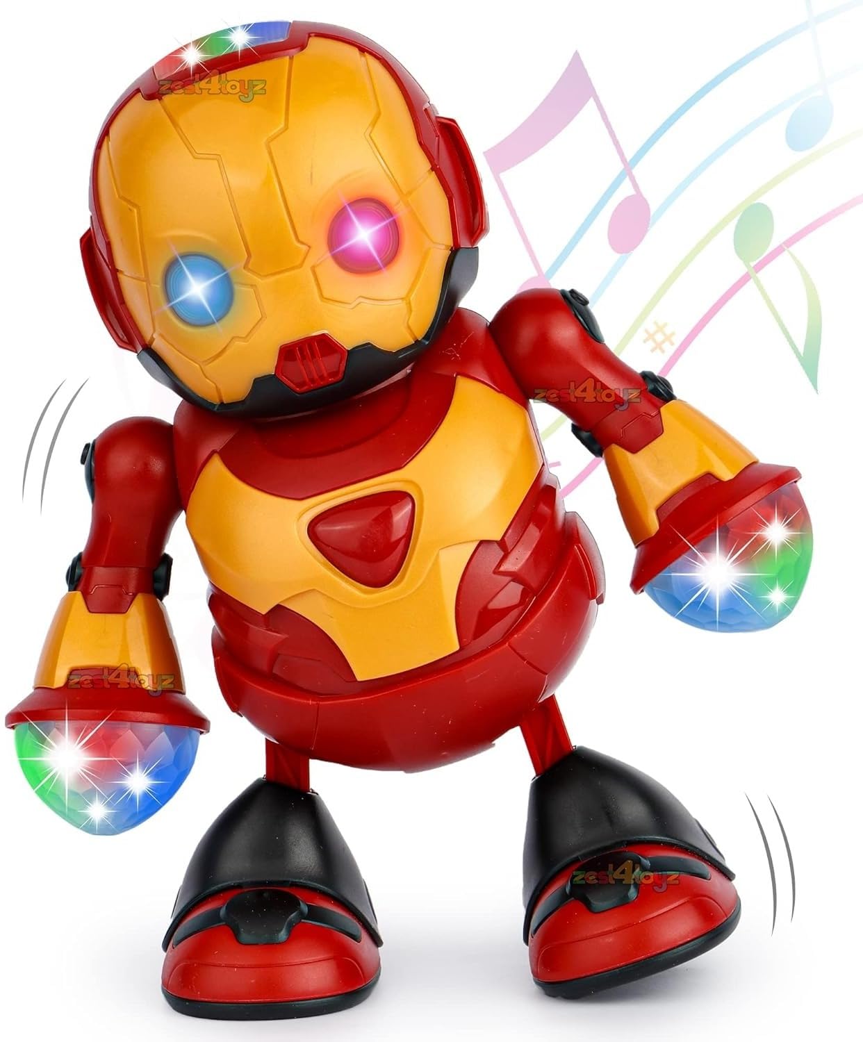 Bestie Toys 360 Degree Rotating Dancing Hero Robot With Bump N Go Action