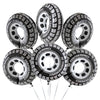 Deermon 30 Inch Black Car Wheel Tire Party Balloons, Classic Large Racing Car Hot Wheels Mylar Foil Balloon For Men and Boys Rac