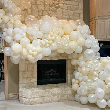 Beige Balloons, 60 Pcs 12 Inch Cream Balloons Nude Balloons With Beige Sand White Balloons Clear Balloons, Latex Birthday Balloo