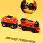 Sainsmart Jr. Wooden Train Set Accessories, 2 Pcs Motorized Train For Toddlers With Magnetic Connection, Battery Operated Train
