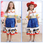 Itvti Jessie Dress For Little Girls Cowgirl Sequins Costume Dress Up Halloween Outfit, 5-6Y (Tag 130)