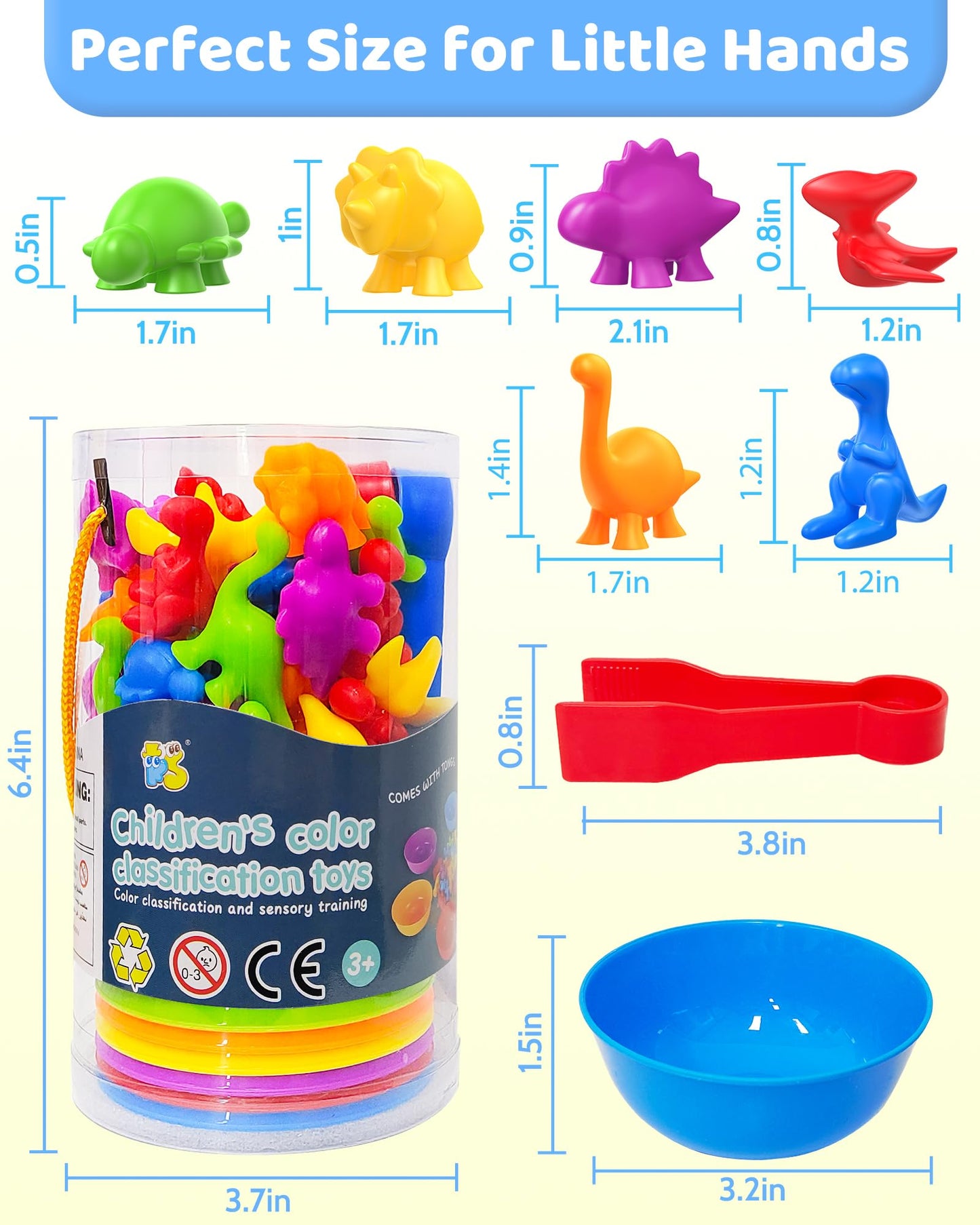 Counting Dinosaurs Montessori Toys For 3 4 5 Years Old Boys Girls, Preschool Learning Activities Sensory Toys Gifts For Kids Tod
