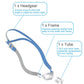 Replacement Set For P10 Series, Includes Headgear, Frame, Tube, Clips In One Pack, Snug Fit & Durable Replacement