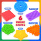 ZaxiDeel 6 Pack Squishy Sensory Fidget Toys for Kids - Multicolor Silicone Textured Calming Toys for Autism, ADHD, Stress Relief