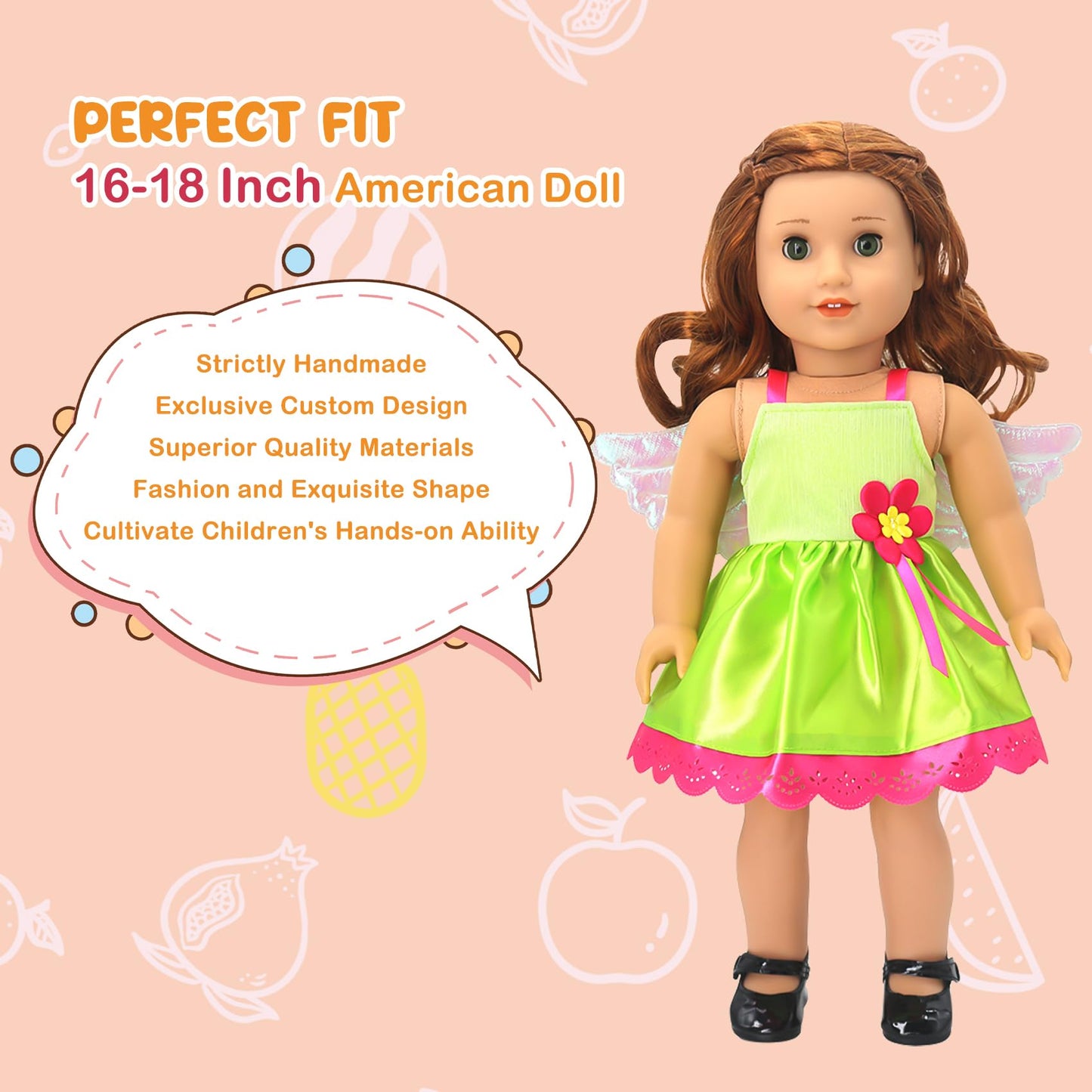 Dc-Beautiful 6 Set Doll Clothes For 16 18 Inch Baby Dolls, Lovely Dress Sets For Doll Girls, Handmade Doll Clothing For 18 Inch
