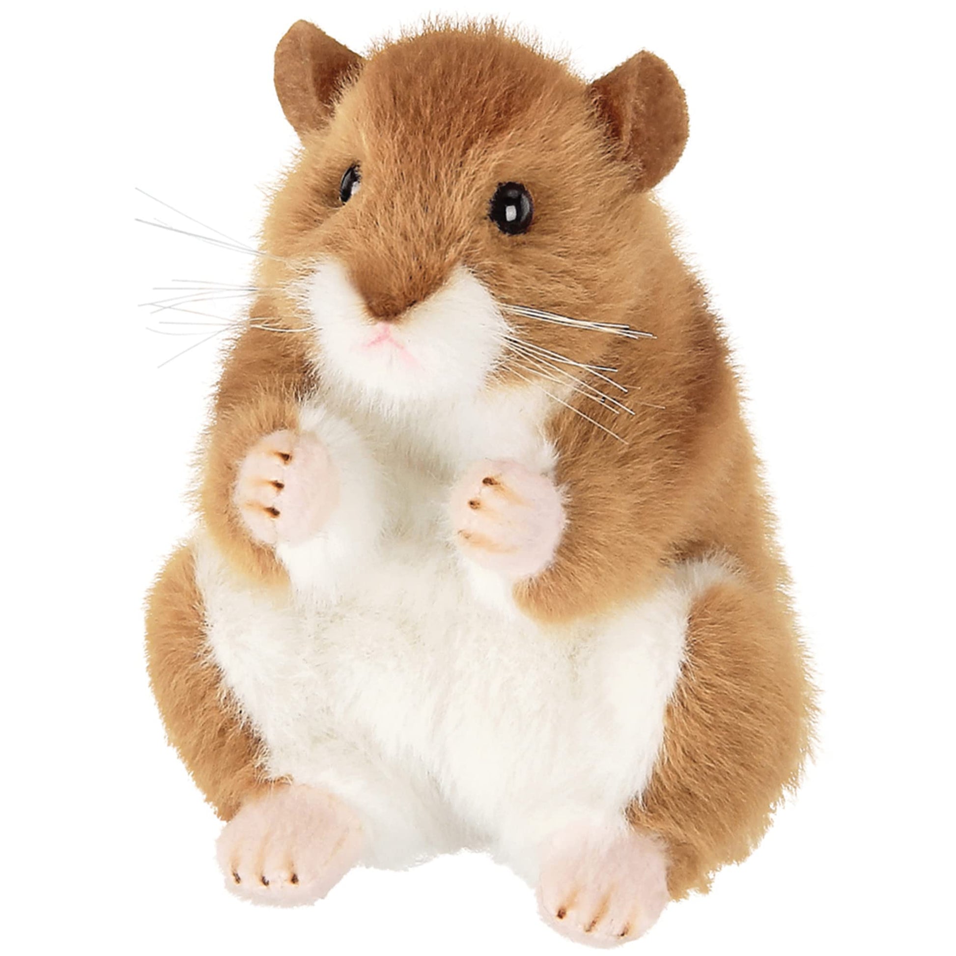 Bearington Collection Cheeks Stuffed Hamster: Adorable Plush Stuffed Hammy  Ultra-Soft 6  Toy  Made with enhanced Fill  Expressive Face and Natural Whiskers; Machine Washable  Gift for Animal Lovers