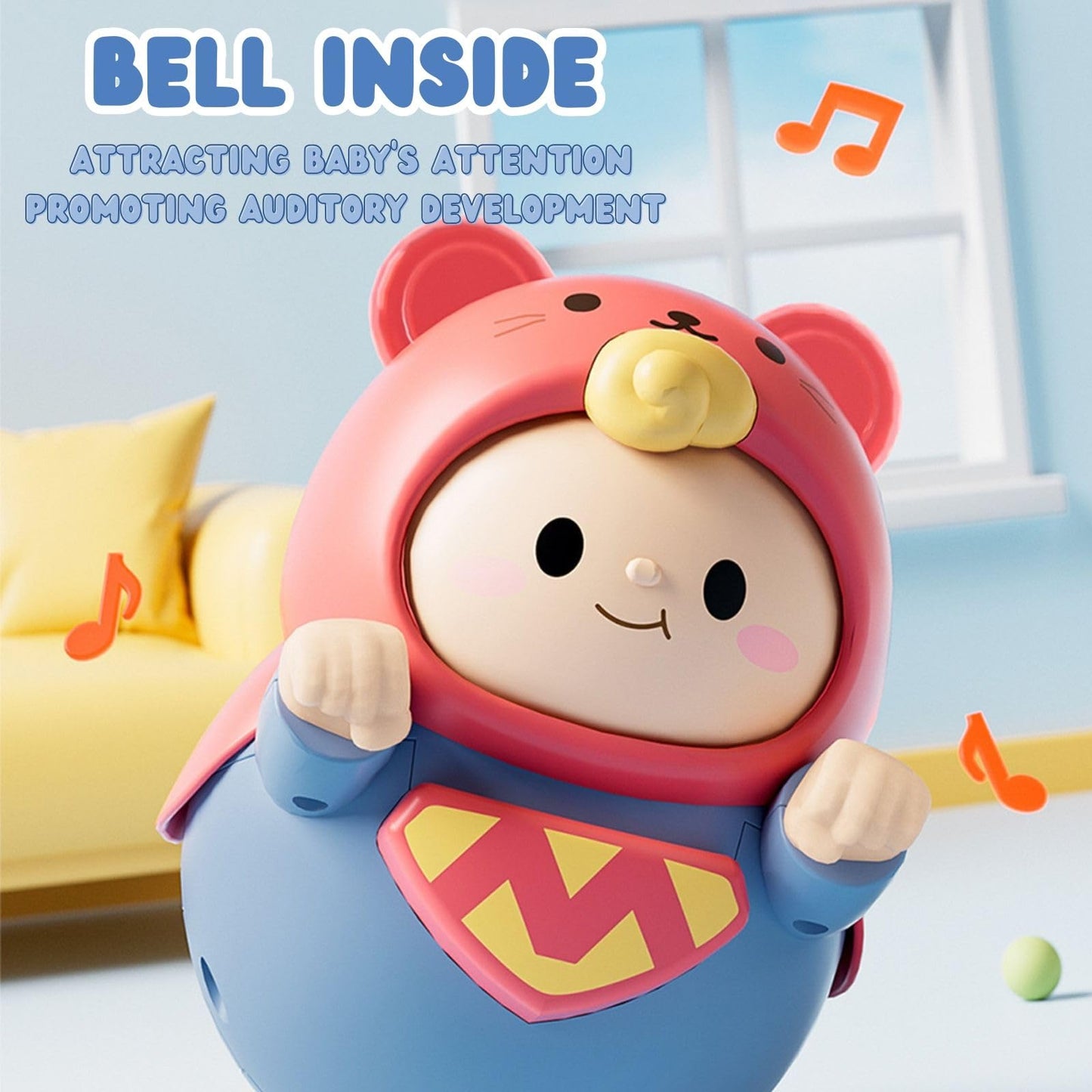 Altuco Supermouse Musical Wobbler,Colorful Wobbling Melody Roly Poly Toy For 18+ Month Toddler