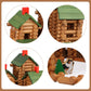 Wondertoys 530 Pcs Wooden Logs Set Ages 3+, Classic Building Log Toys For Kids, Creative Construction Engineering Educational Gifts