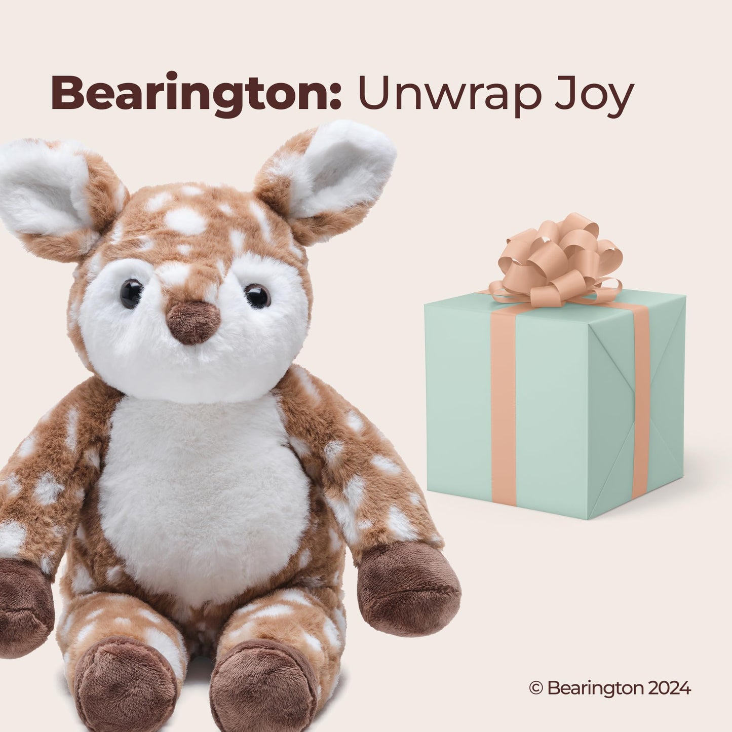 Bearington Willow Plush Fawn Stuffed Animal, 15 Inches