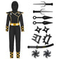 Spooktacular Creations Halloween Ninja Costume, Balck Golden Ninja Costume Kids, Ninja Accessories Costume Set, Ninja Dressing U
