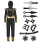 Spooktacular Creations Halloween Ninja Costume  en Ninja Outfit Set for Kids  Halloween Costumes with Accessories for Boys Dress Up and Role Play Party (Large  10-12 yrs)