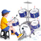 Kids Drum Set For Toddlers 36, Upgraded Jazz Drum Set For Kids, Musical Instrument Toys & All Plastic, Percussion Beginner Kit 