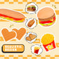 Pretend Play Fast Food Set,Play Food for Kids with Take Apart Burger and Hot Dog Plastic Toys Food,Play Kitchen Accessories Role