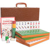 Gustaria Chinese Mahjong Set, Mahjong Game Set With 146 Numbered Large Tiles (1.5', Green), Mahjongg Tiles Set With Brown Carrying Case (Mah Jongg, Majiang)