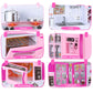 Doll Kitchen Playset For Kids, My Modern Mini Kitchen House Furniture Pretend Play Toy Accessories Set With Realistic Lights & Sounds For Toddlers, Girls (5-In-1 Kitchen Set)