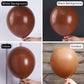 PartyWoo Brown Balloons Pack - 138 pcs, 18"/12"/10"/5" Rubber Balloons for Birthday Decorations, Chocolate Brown F08