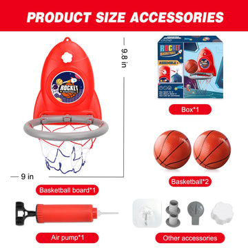 Aooess Basketball Hoop Indoor Toys For Kids 3 4 5 Boys: Toddler Basketball Hoop Indoor Wall Mount Basketball Hoop Suction Cup Ba