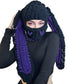 Xkcl Bunny Hat - Funny Long Ears Fluffy Cosplay Party Hat (Black Purple)