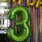 Paticool 40 Inch Green Number Balloon 3, Large Number Foil Balloons Mylar For Girl Boy Birthday Party Celebration Decorations Su