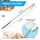 Skylety 2 Pcs Puppet Rods Puppet Stick Arm Control Rod Metal Hand Stick Rubber Protective Sleeve Marionette Rods for Ventriloqui