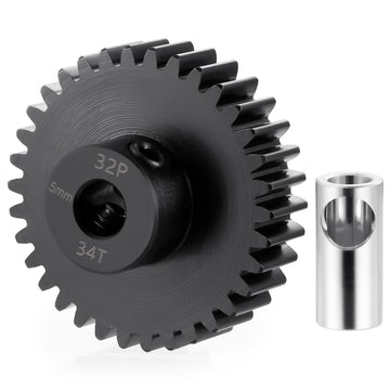Brkrc Steel 32P 5Mm Pinion Gear 25T 26T 28T 29T 30T 31T 32T 33T 34T 35T 36T 37T 38T Motor Gears For 1/10 1/8 Rc Car Parts (34T)