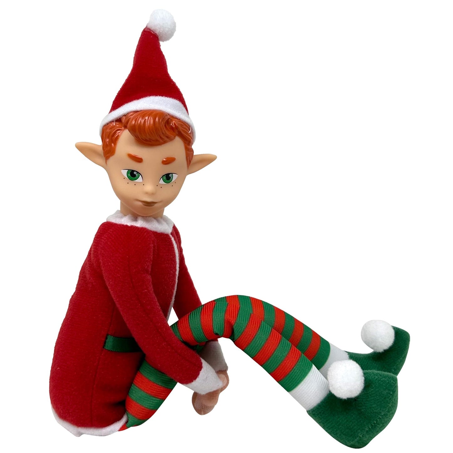 The Original Elf 12" Plush Christmas Elf Doll - Poseable Cotton Shelf Sitter, White - Perfect for Decorations & Gifts