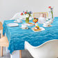 3 Pieces Ocean Waves Tablecloth 54 X 108 Inch Water Print Plastic Table Cover Ocean Party Table Cloths For Beach Pool Birthday U