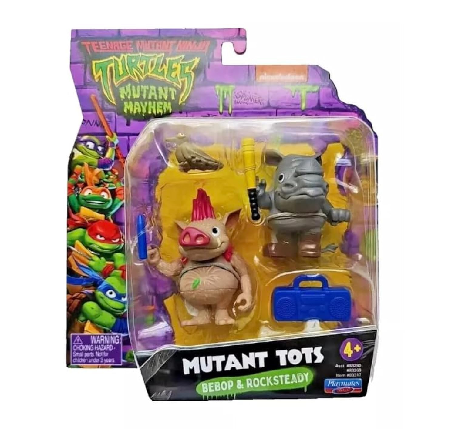 Teenage Mutant Ninja Turtles: Mutant Mayhem Bebop & Rocksteady Mutant Tots Mini Figure Set  2pk