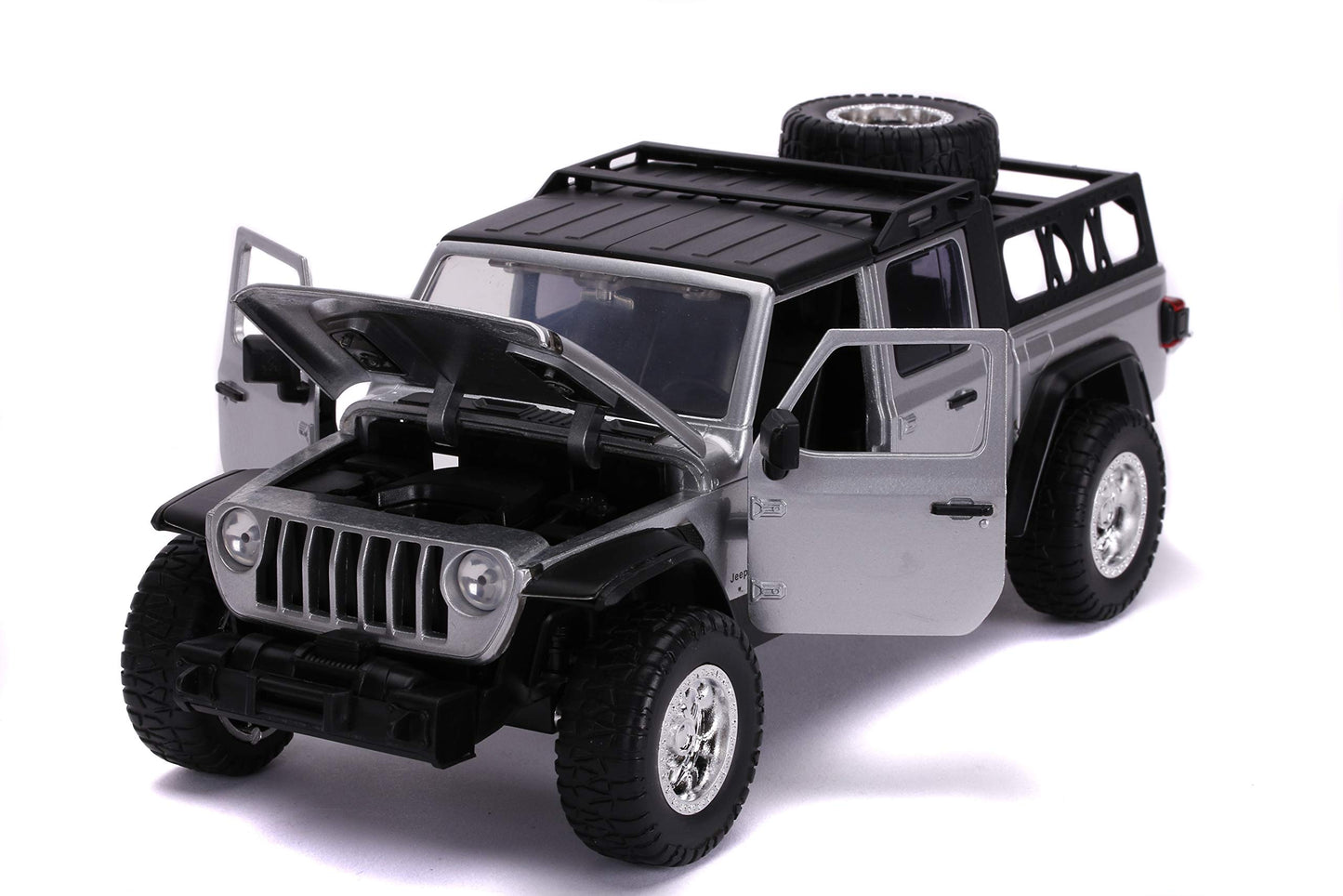 Fast & Furious F9 1:24 2020 Jeep Gladiator Die-Cast Car, Toys For Kids And Adults,Silver