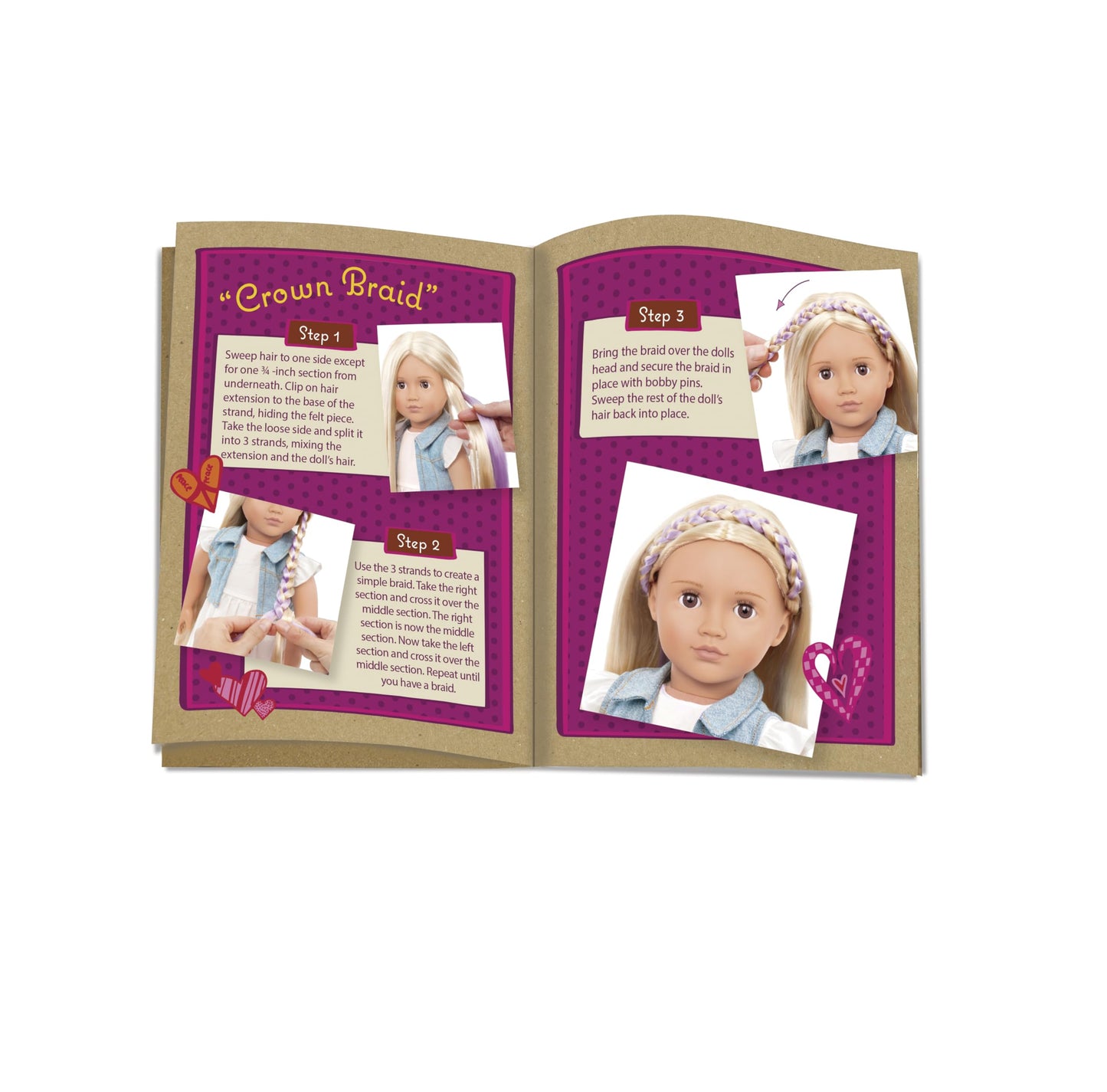 Our Generation 18" Phoebe Hair Grow Doll - Cream Multi-Color, Plastic, Model BD31055Z