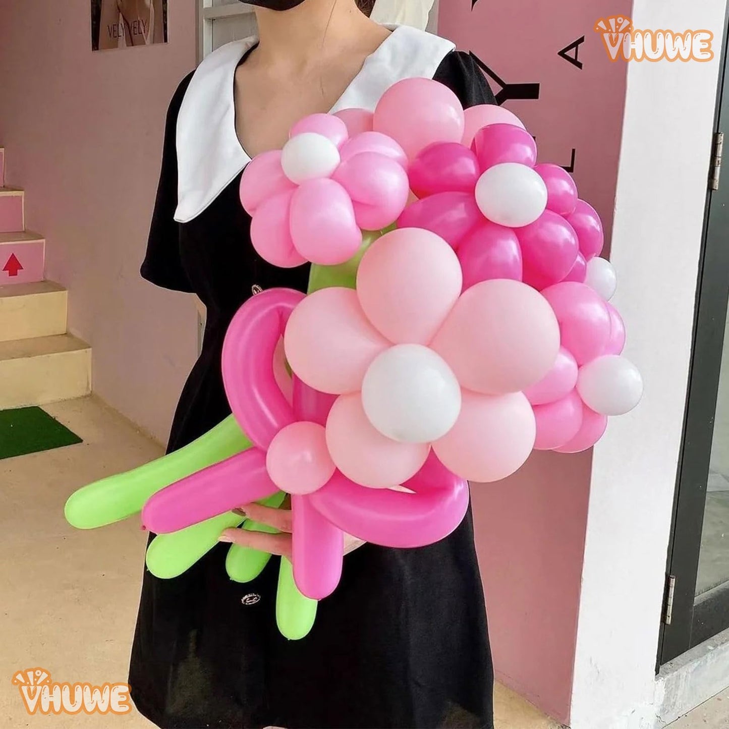 260 Balloons Pink, Thickened 100 Pack Long Balloons Twisting Skinny Magic Balloons For Balloon Arch Animals Clown Kids Birthdays