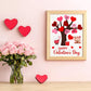 25 Pack Valentines Love Heart Tree Craft for Kids Make A Heart Tree Hanging Ornament Heart-Shaped Craft Kit for Project Classroo