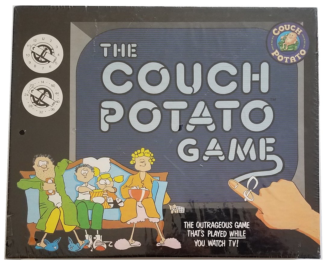 TDC Games Couch Potato Game - Fun Paper Board Game for TV Lovers - Black