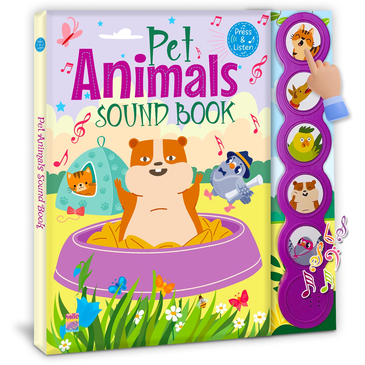 Pet Animals Sound Book | Interactive Storybook With Realistic Animal Sounds | Fun Learning Board Book For Toddlers And Kids