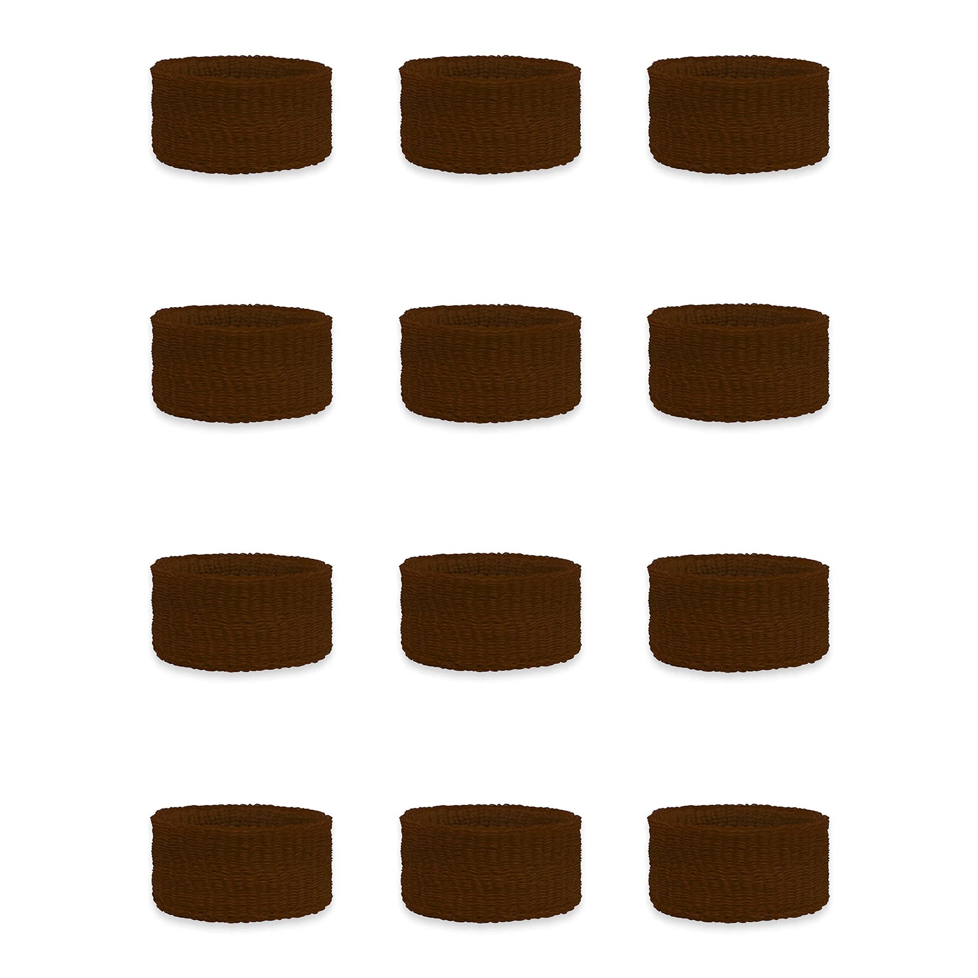 Couver Kids Children 1 Inch - Dark Brown Cotton Terry Cloth Wristband for School, Church, YMCA Activities or evens(6 Pairs)